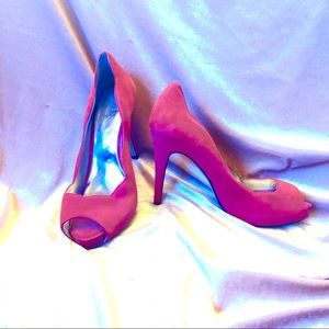 Red Suede Guess 4” Heels